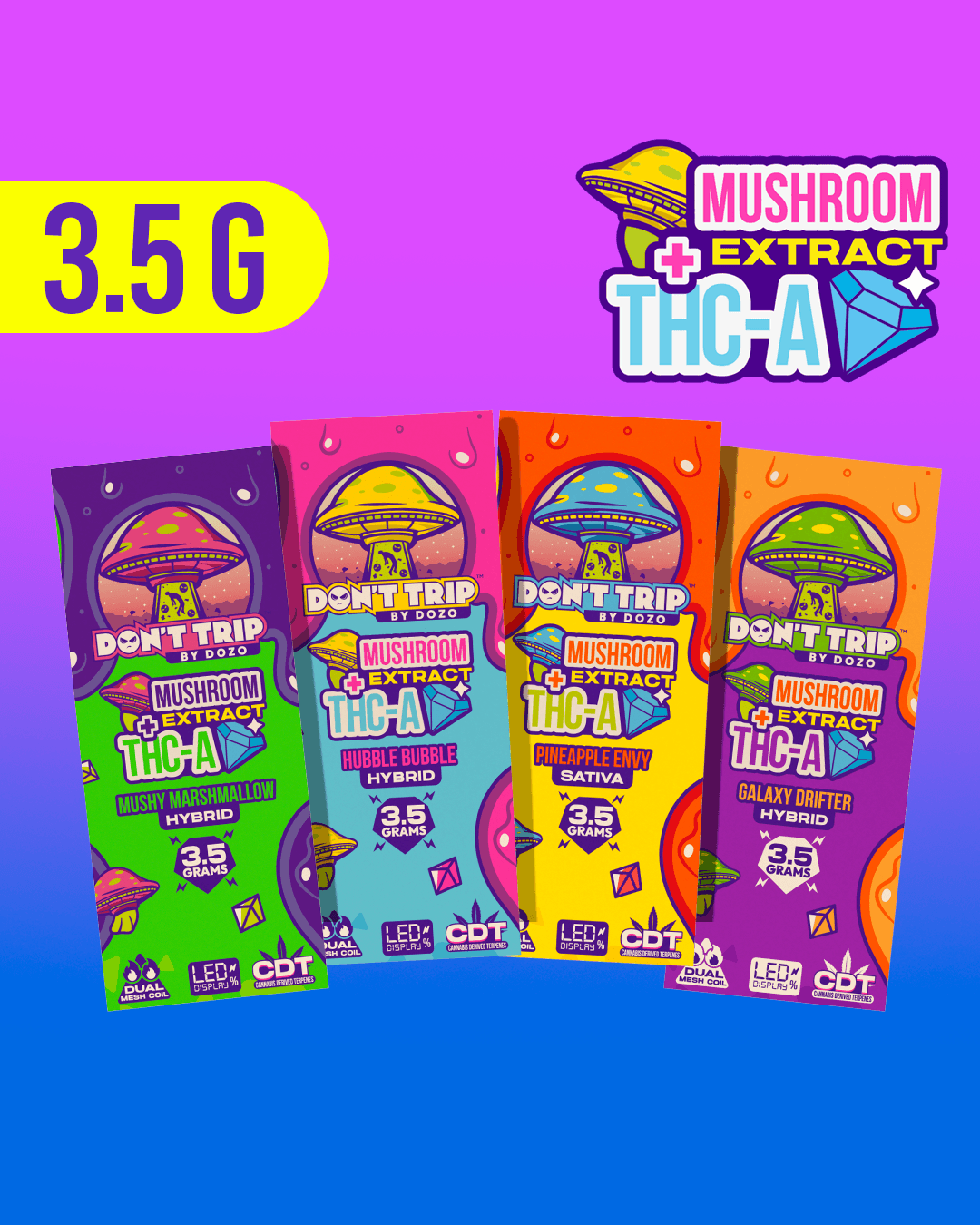 3.5g Dozo Don't Trip Mushroom Vape