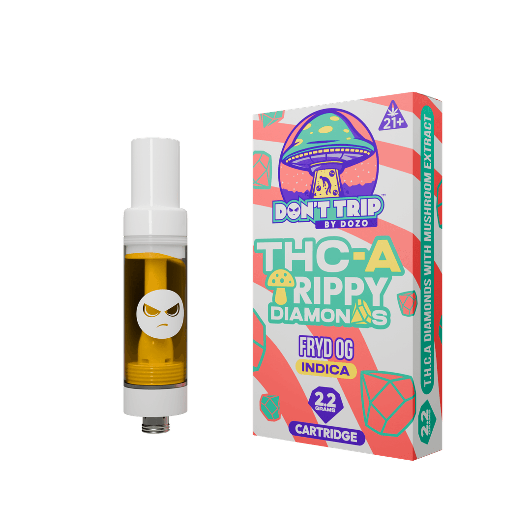 DOZO Don't Trip THC-A Trippy Diamonds Cart | Baked Rainbow (Hybrid)