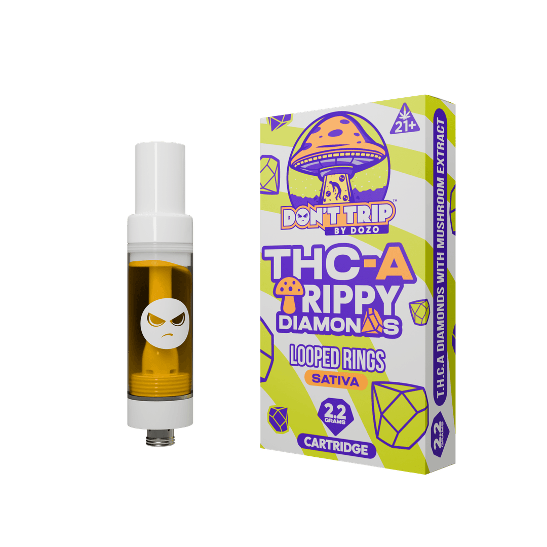 DOZO Don't Trip THC-A Trippy Diamonds Cart | Baked Rainbow (Hybrid)