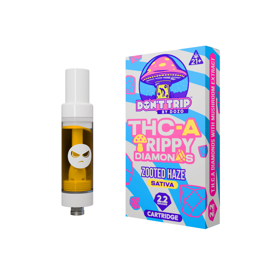 DOZO Don't Trip THC-A Trippy Diamonds Cart | Baked Rainbow (Hybrid)