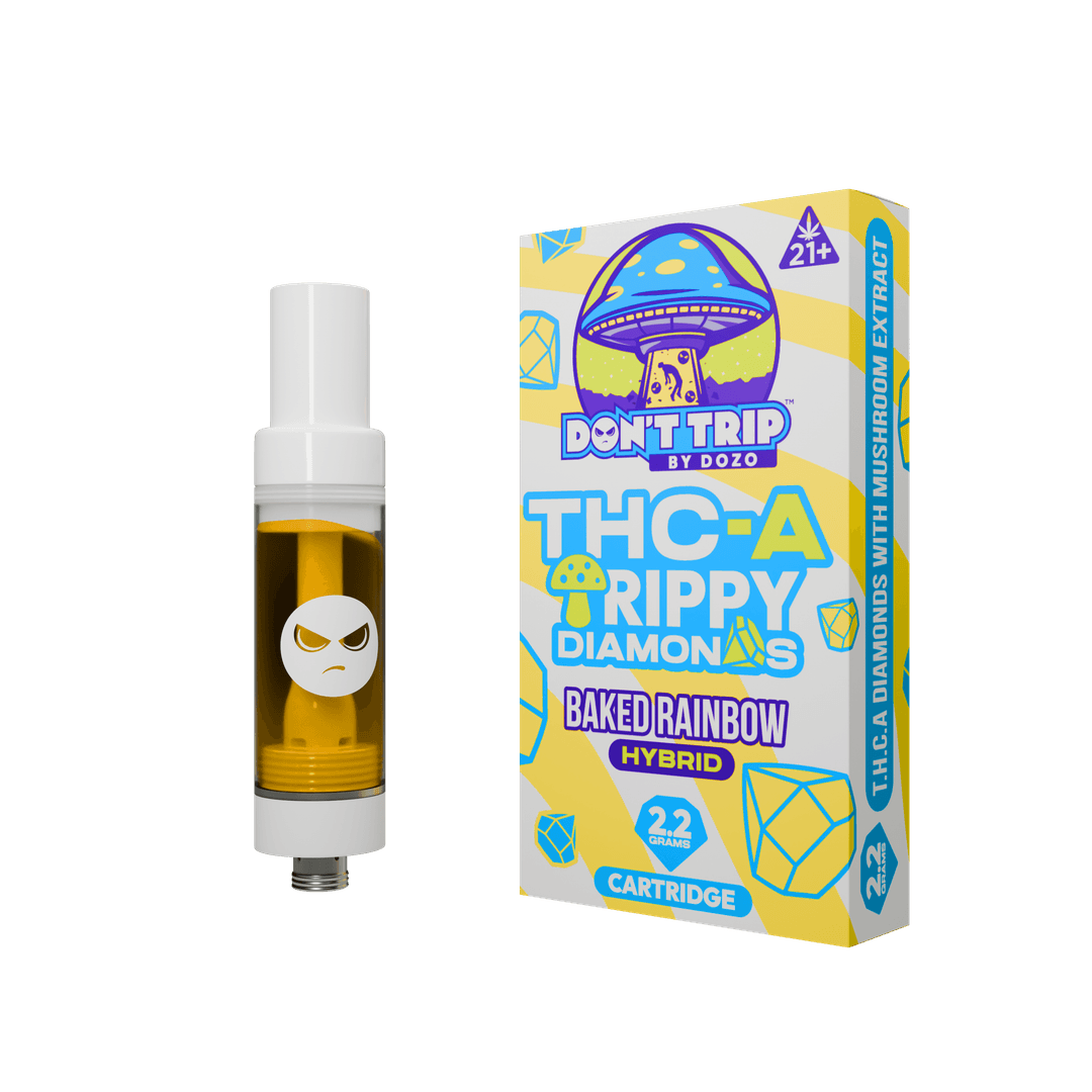 DOZO Don't Trip THC-A Trippy Diamonds Cart | Baked Rainbow (Hybrid)