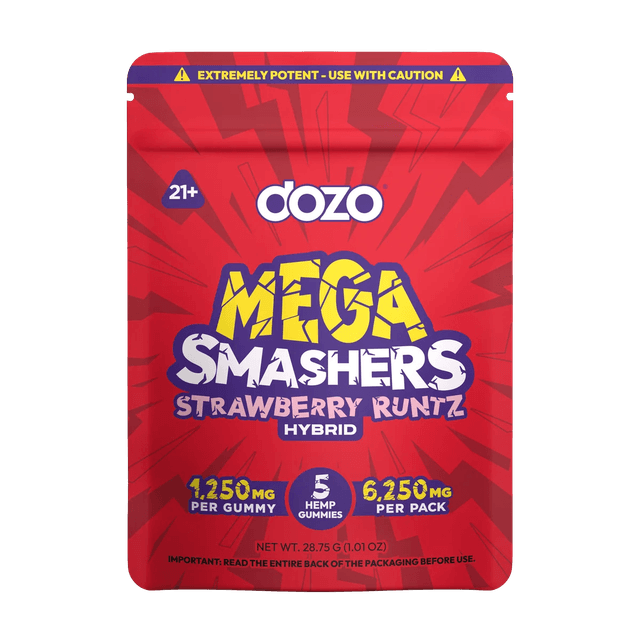 Dozo Mega Smashers – 1,250mg Ultra-Potent Gummies (5ct)
