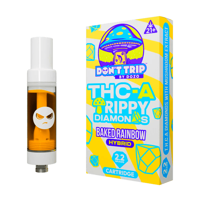 DOZO Don't Trip THC-A Trippy Diamonds Cart | Baked Rainbow (Hybrid)