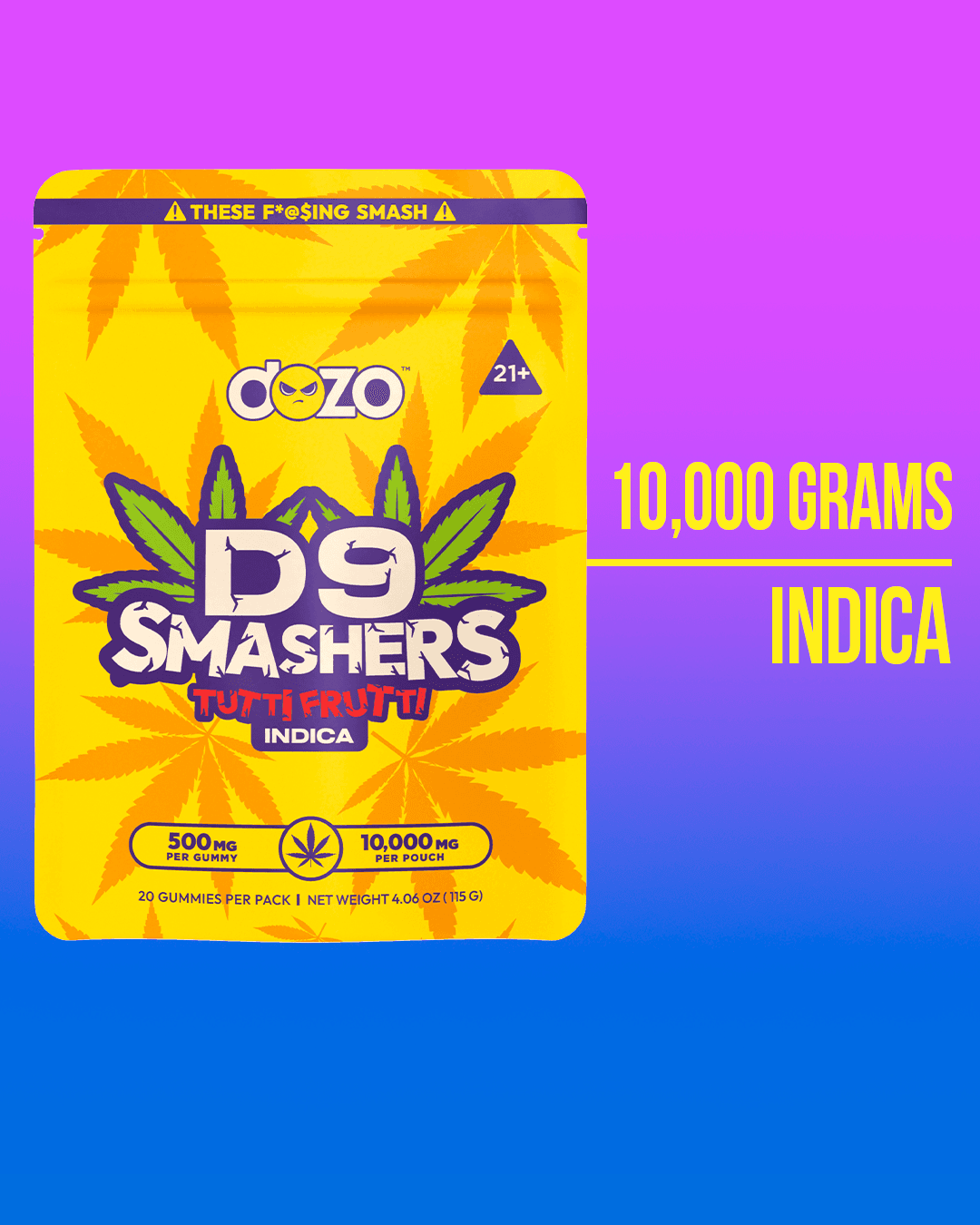 D9 Smashers Gummies | 500mg per gummy