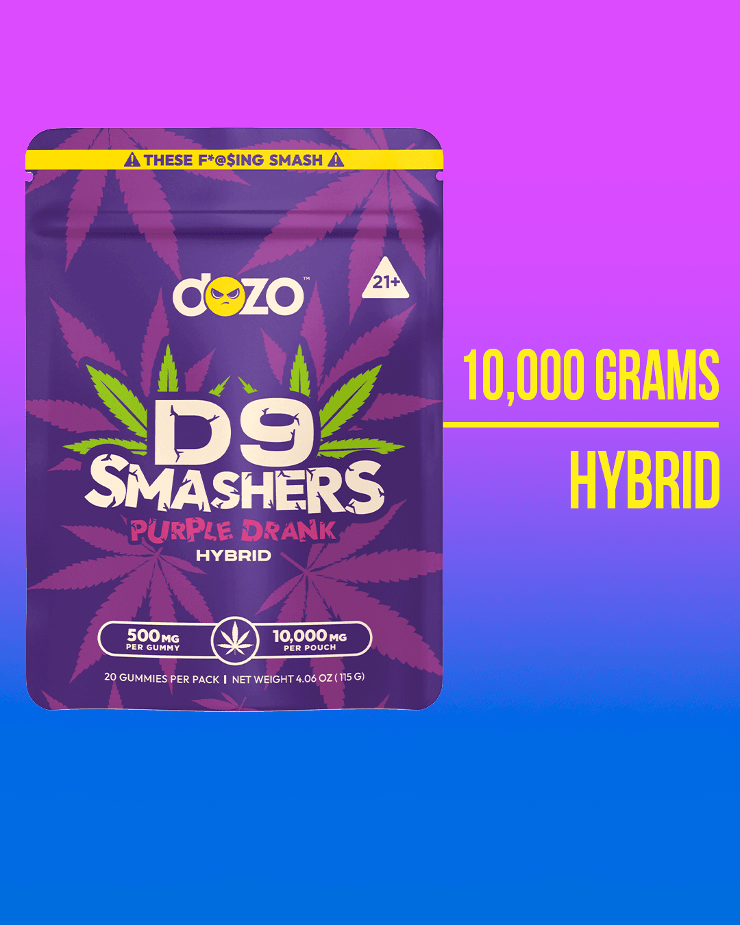 D9 Smashers Gummies | 500mg per gummy