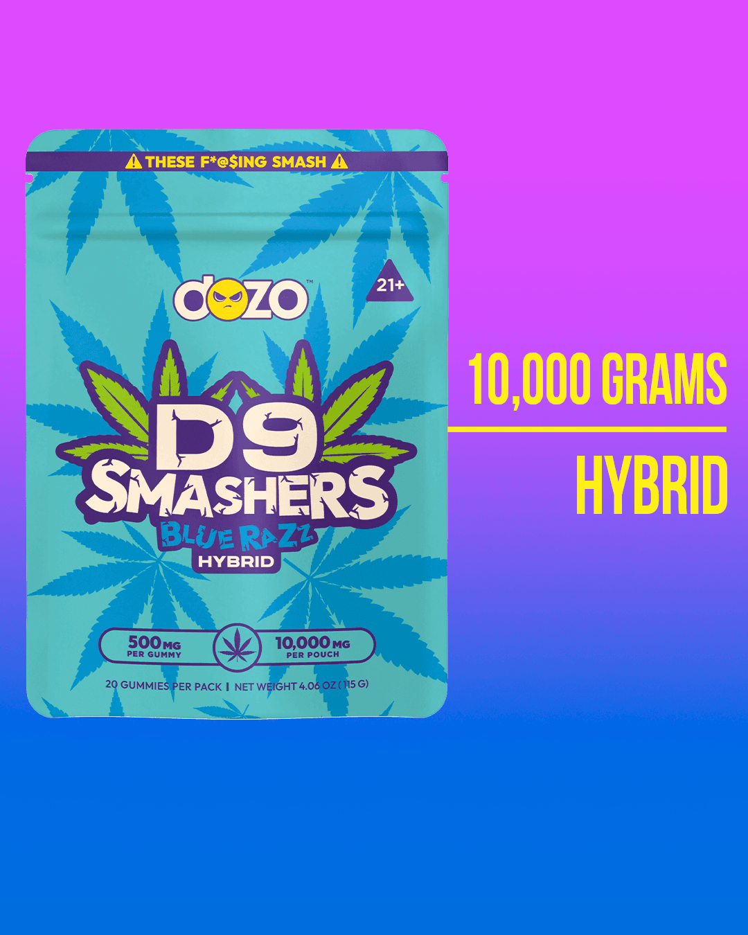 D9 Smashers Gummies | 500mg per gummy