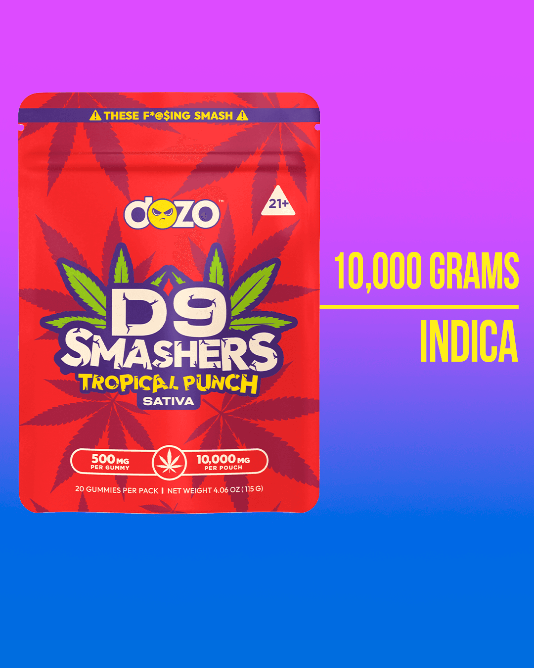 D9 Smashers Gummies | 500mg per gummy